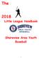 The. Little League Handbook. Shoreview Area Youth Baseball