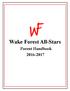 Wake Forest All-Stars. Parent Handbook
