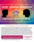 18 TH ANNUAL BARBIZON CAPITOL COMPETITION IMPORTANT: PLEASE READ THROUGH THIS ENTIRE NEWSLETTER (14 PAGES) WITH YOUR FAMILY!