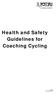 Health and Safety Guidelines for Coaching Cycling