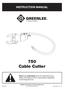 750 Cable Cutter INSTRUCTION MANUAL