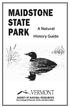 MAIDSTONE STATE PARK. A Natural History Guide