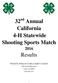 32 nd Annual California 4-H Statewide Shooting Sports Match