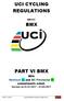 UCI CYCLING REGULATIONS BMX