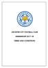 LEICESTER CITY FOOTBALL CLUB MEMBERSHIP TERMS AND CONDITIONS