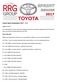 Toyota Sprint Regulations V1.1