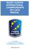 RUGBY EUROPE INTERNATIONAL CHAMPIONSHIPS MANUAL