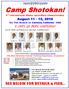 Camp Shotokan! r d International Shobu Ippon/Kata Championship. August 11-15, On The Beach In Carlsbad, California - USA