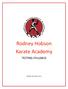 Rodney Hobson Karate Academy TESTING SYLLABUS