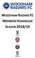 WOODHAM RADARS FC MEMBERS HANDBOOK SEASON 2018/19