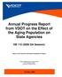Annual Progress Report from VDOT on the Effect of the Aging Population on State Agencies