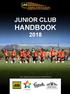 JUNIOR CLUB HANDBOOK 2018