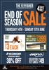 SEASONSALE 4 DAYS 30% OFF $399 $3 EACH THURSDAY 14TH - SUNDAY 17TH JUNE $49 FLY LINES ONLY TROUT FLIES VISION ONKI DISCONTINUED MODELS NORMALLY $3.