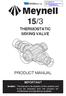 15/3 THERMOSTATIC MIXING VALVE PRODUCT MANUAL IMPORTANT