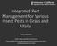 Integrated Pest Management for Various Insect Pests in Grass and Alfalfa