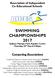 SWIMMING CHAMPIONSHIPS 2017 Sydney Olympic Park Aquatic Centre Thursday 30 th March 9.00am