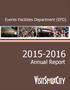 Events Facilities Department (EFD) Annual Report