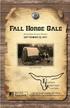 Fall Horse Sale. Featuring Ranch Horses. September 16, TW Road Buffalo, WY