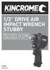 1/2 DRIVE AIR IMPACT WRENCH STUBBY