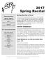 2017 Spring Recital. Call for Volunteers. Spring Recital is Here! Final Balances on All Accounts Due June 15! 2017 Spring Recital Week
