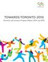 TOWARDS TORONTO Diversity and Inclusion Progress Report 2014 and 2015