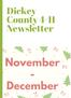 Dickey County 4-H Newsletter