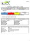 MATERIAL SAFETY DATA SHEET 24 HOUR EMERGENCY ASSISTANCE GENERAL MSDS INFORMATION