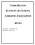 YORK REGION ELEMENTARY SCHOOL ATHLETIC ASSOCIATION RULES