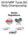 2018 MRF Tyres SA Rally Championship. Series Regulations