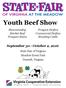 Youth Beef Show September 30 October 2, 2016