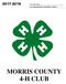H Club Name. # of Club Members (as listed in office) MORRIS COUNTY 4-H CLUB