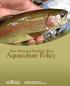 New Brunswick Rainbow Trout. Aquaculture Policy
