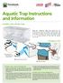 Aquatic Trap Instructions and Information