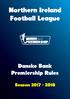 Northern Ireland Football League. Danske Bank Premiership Rules