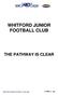 INTRODUCTION. Whitford Junior Football Club is one of the most respected clubs in junior sport today.