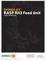 RASP RX3 Feed UnitTM SPONGE-JET USER MANUAL. Sponge-Jet, Inc. (USA) 14 Patterson Lane Newington, NH