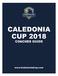 WELCOME TO THE CALEDONIA CUP 2018
