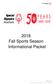 2018 Fall Sports Season Informational Packet