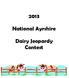 National Ayrshire. Dairy Jeopardy Contest