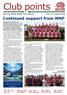 News for Hitchin Rugby Club members Issue 37 August Continued support from MNP