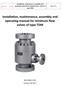 Installation, maintenance, assembly and operating manual for minimum flow valves of type TDM
