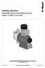 Operating instructions Diaphragm Motor-Driven Metering Pump Sigma / 2 Basic Type S2Ba