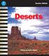 Teacher Edition. AlphaWorld. Deserts. Written by Keith Pigdon