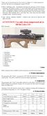ATTENTION! Use only clean compressed air to fill the Lelya 2.0! Rifle Schematic