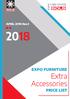 APRIL 2018 Rev.1. EXPO FURNITURE Extra Accessories PRICE LIST