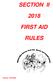 SECTION II FIRST AID RULES