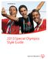 SpecialOlympics.org Special Olympics Style Guide