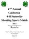 27 th Annual California 4-H Statewide Shooting Sports Match