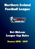 Northern Ireland Football League. Bet McLean League Cup Rules