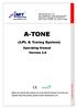 A-TONE. Operating Manual Version 2.0